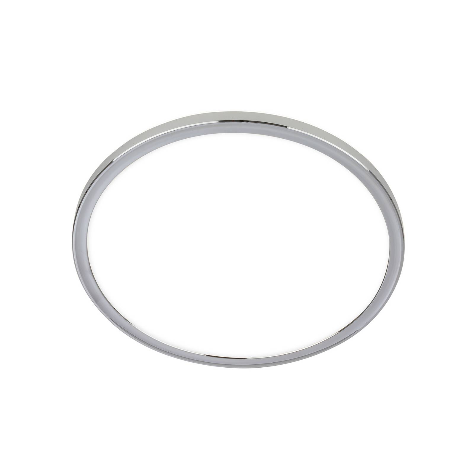 LED-Bad-Deckenlampe Pulap, Ø 29 cm, chromfarben/weiß Metall
