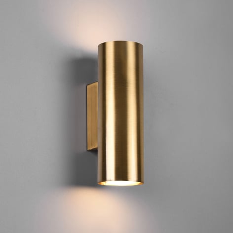 Wandlamp Marley, oudmessing, up & down