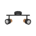 OSRAM Deckenstrahler CORK, schwarz, 2 Spots GU10-LED 927 dim