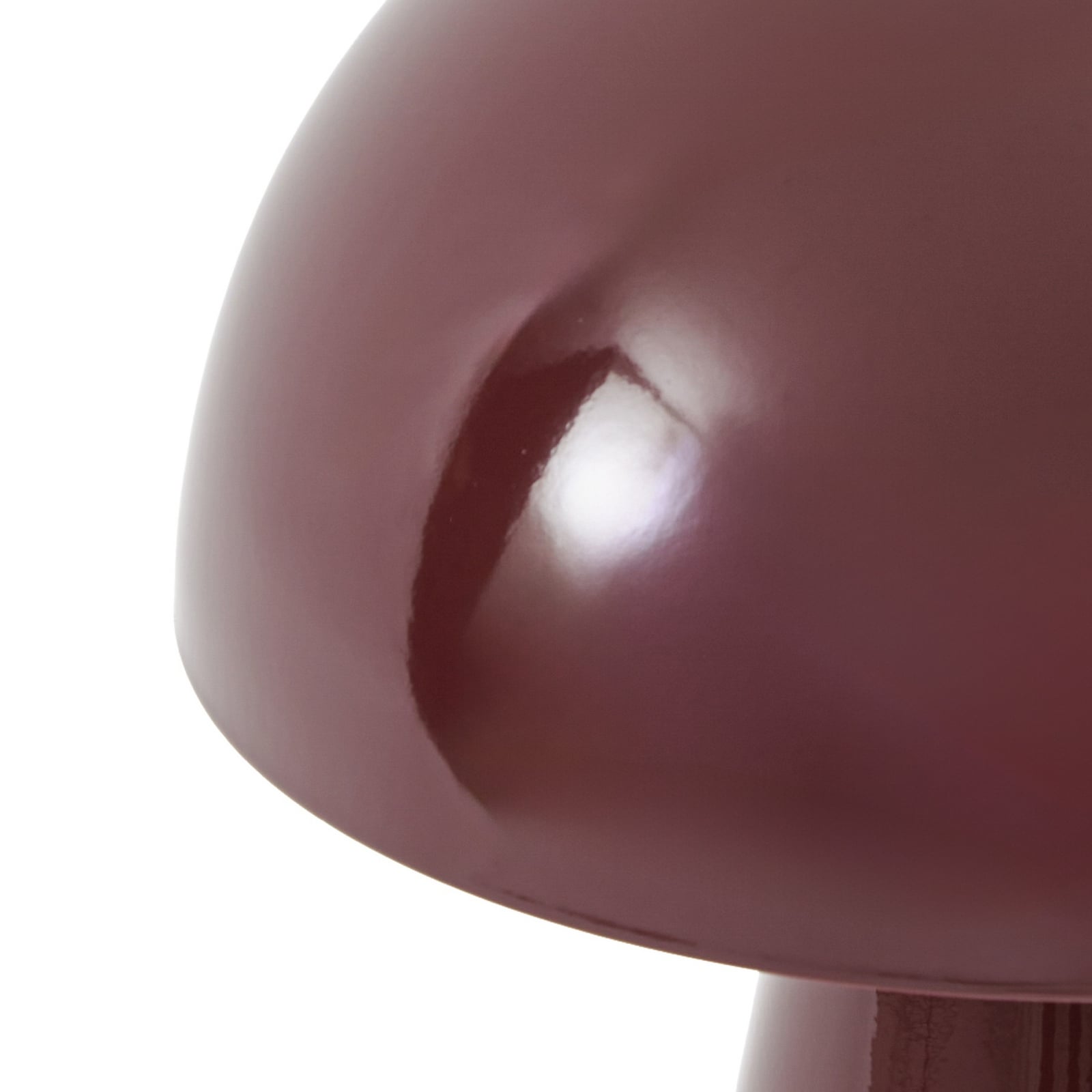 Nevijo LED-bordlampe med batteri, USB, dimbar, Ø 20 cm, mørkerød – Lindby Nevijo LED-bordlampe med batteri, USB, dimbar, Ø 20 cm, mørkerød – Lindby