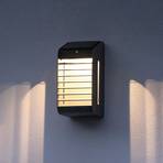 Solárne nástenné LED Corner so snímačom, sivé