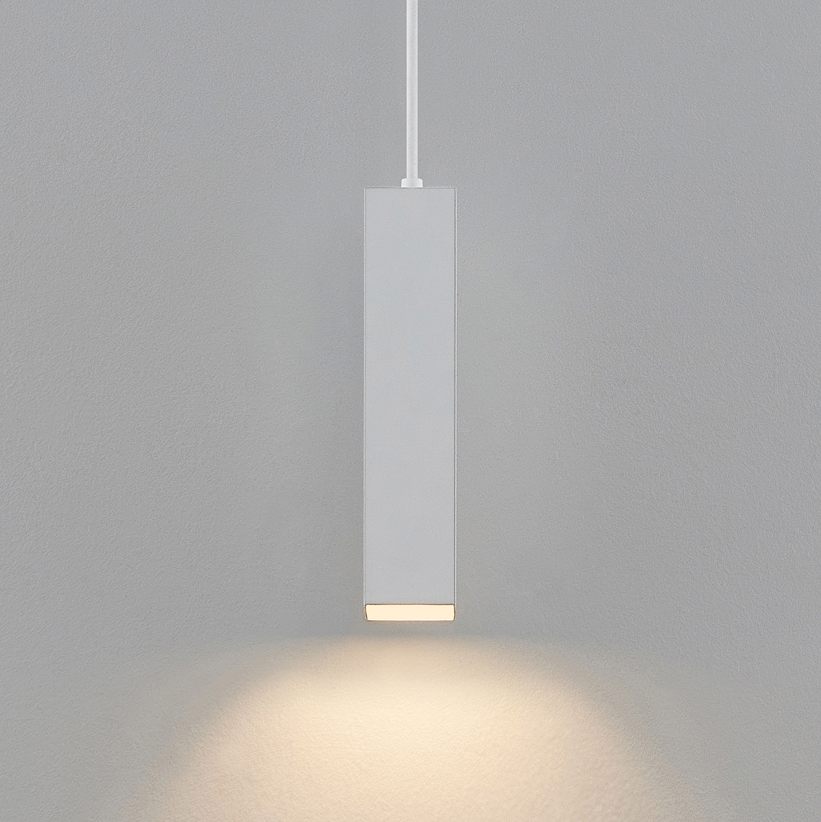 Prios Neliyah hængelampe kantet, hvid, 1 lyskilder