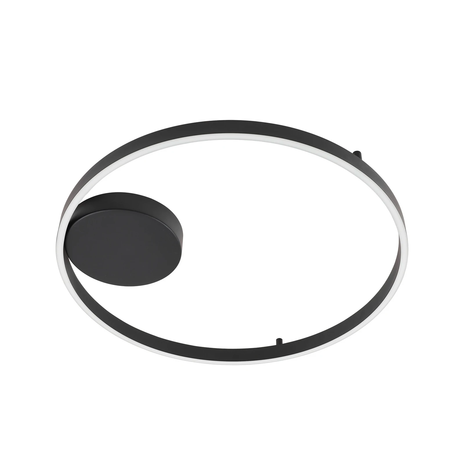 Lucande Smart LED таванска лампа Moise, черна, CCT, Tuya