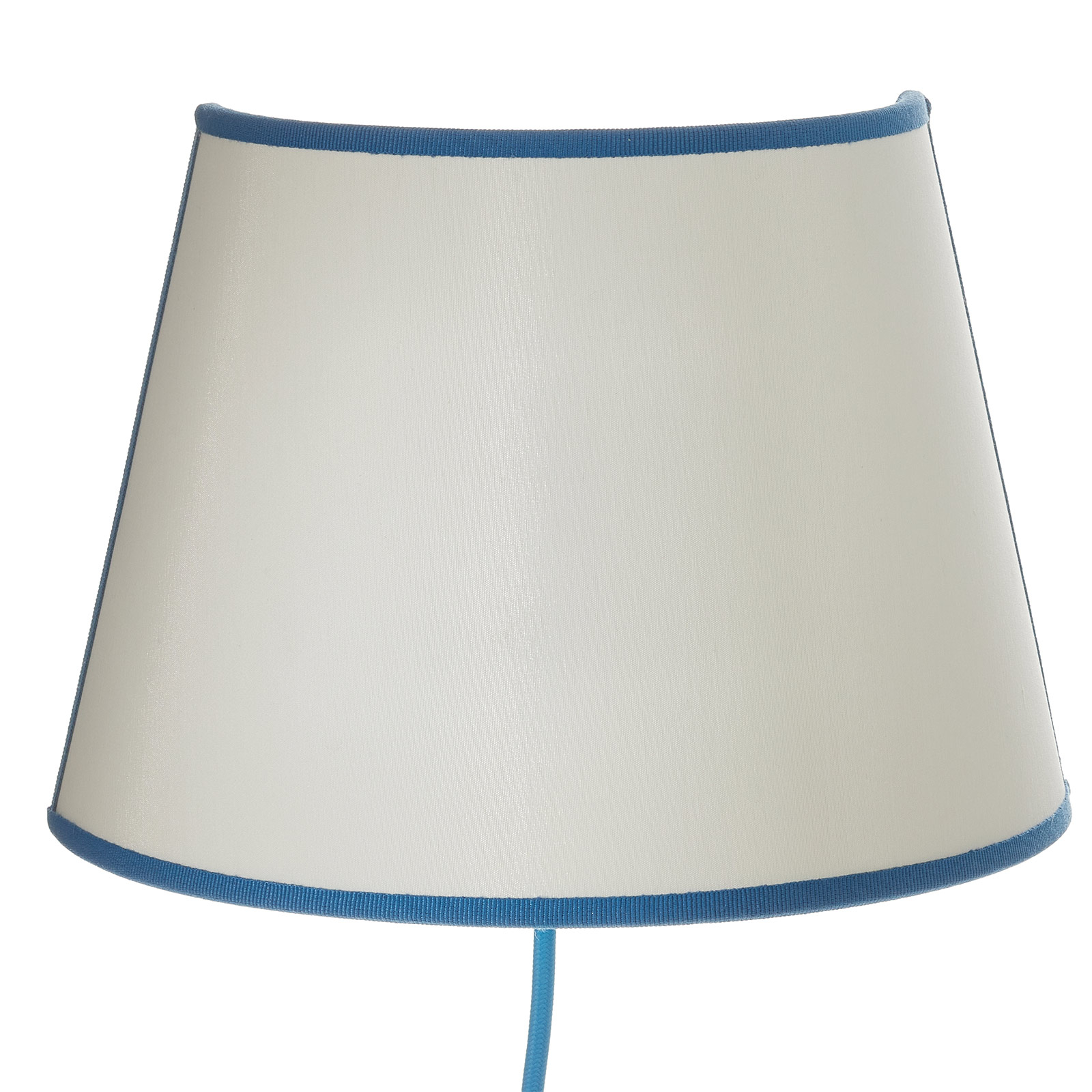 Keramiek-wandlamp A184 met stoffen kap, blauw
