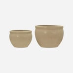 HDVale Flower Pot, Beige, Stoneware, Set of 2 - House Doctor