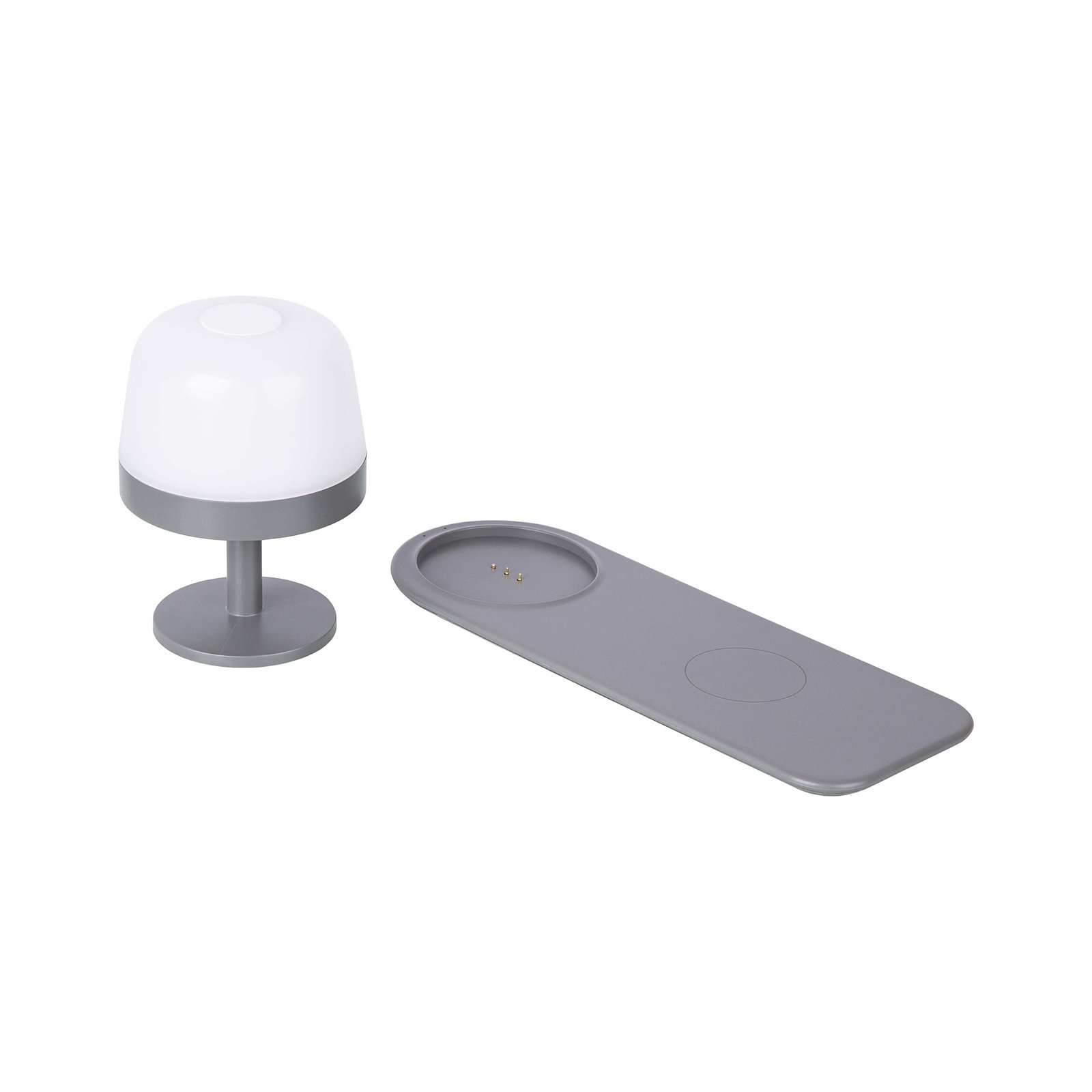 Candeeiro de mesa LED recarregável Adam, cinzento