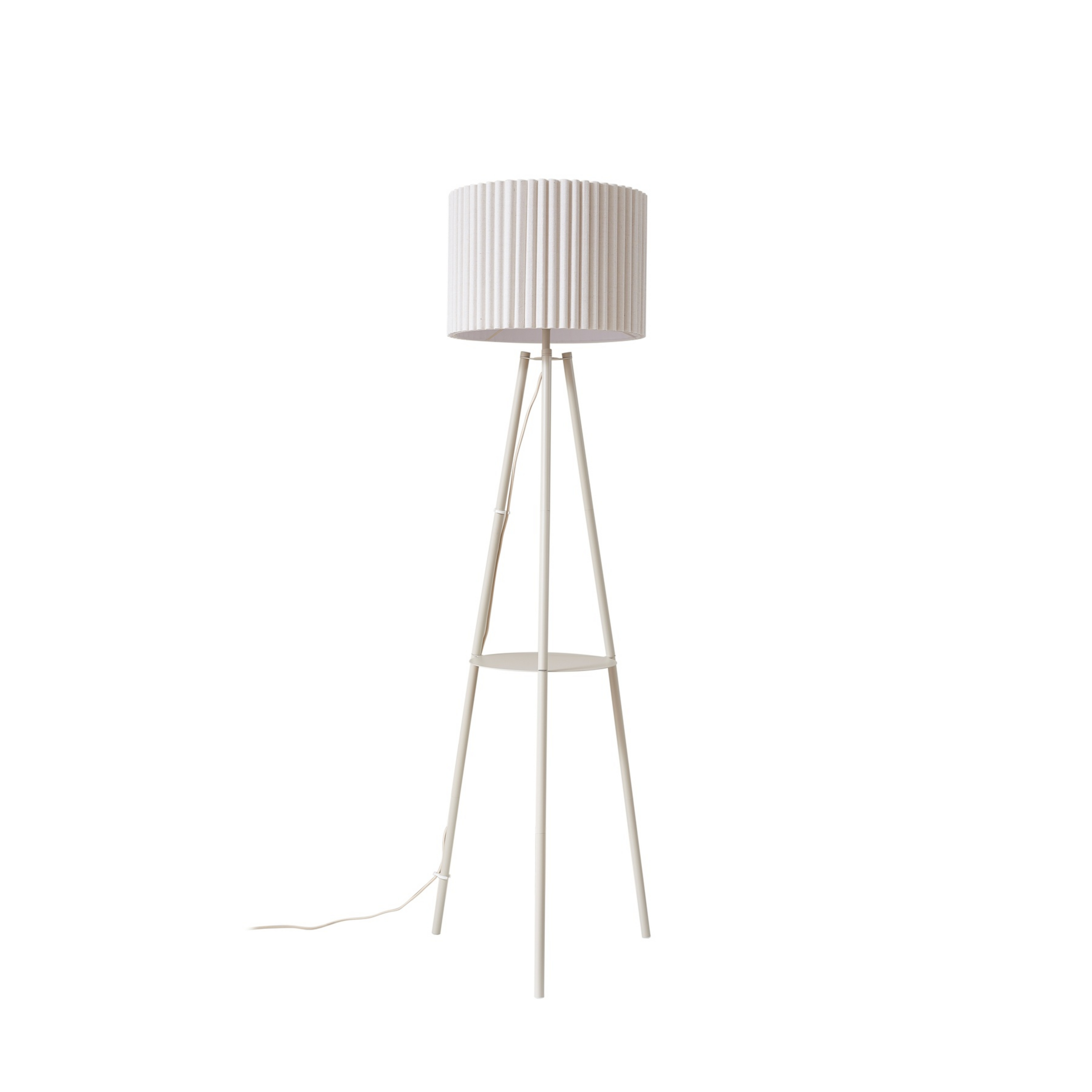 Libbie stojací lampa na třech nohách, len, krémová barva – Lindby
