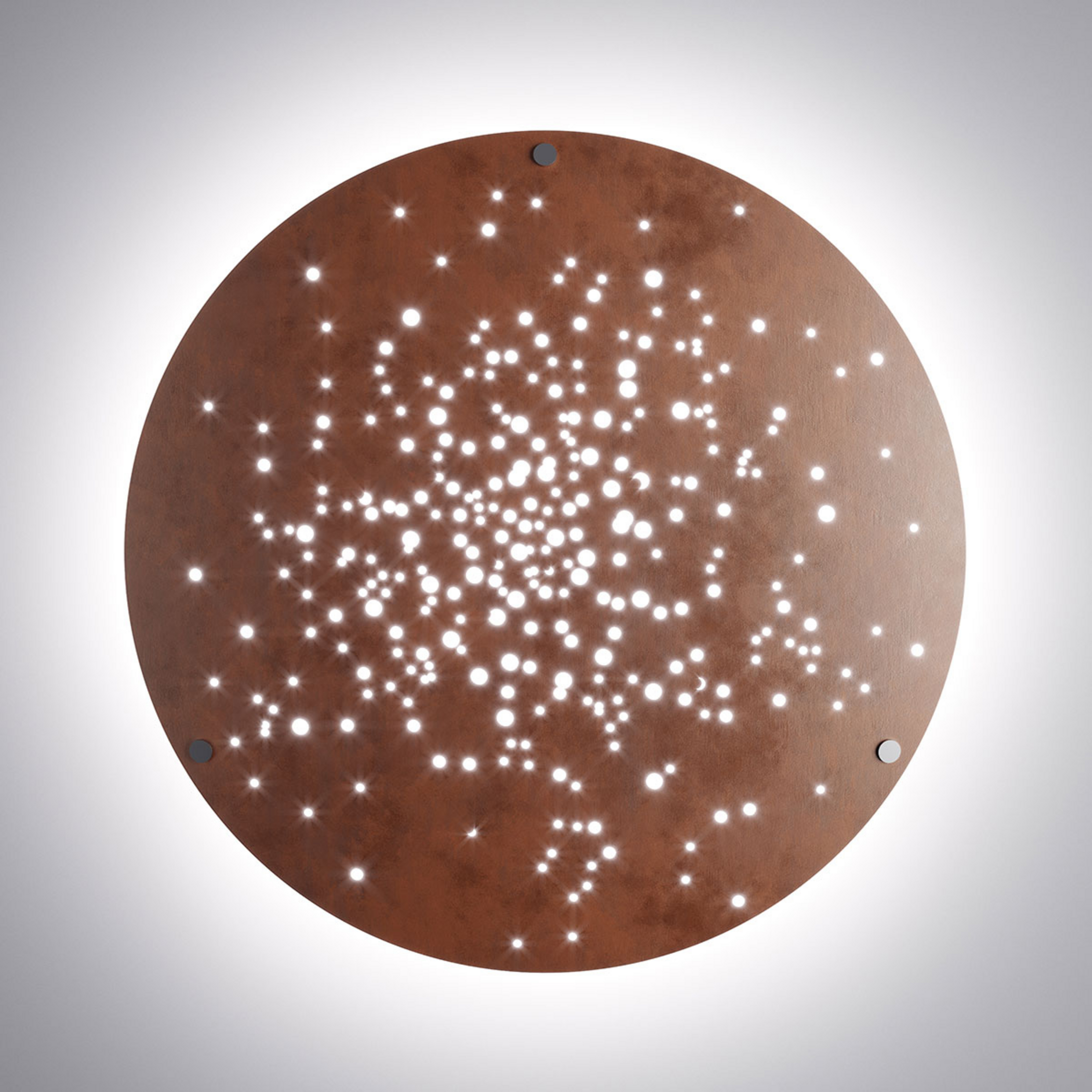 Fabbian Lens applique LED Ø 90 cm rouille