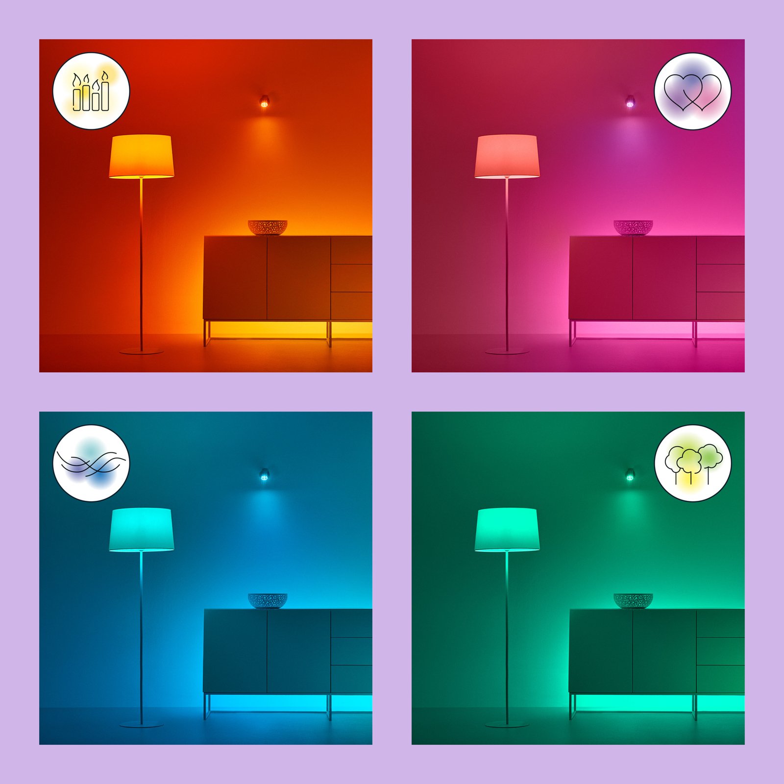 Bulb Smart Color 4,9W 470lm 2200-6500K RGB Crown E27- WiZ