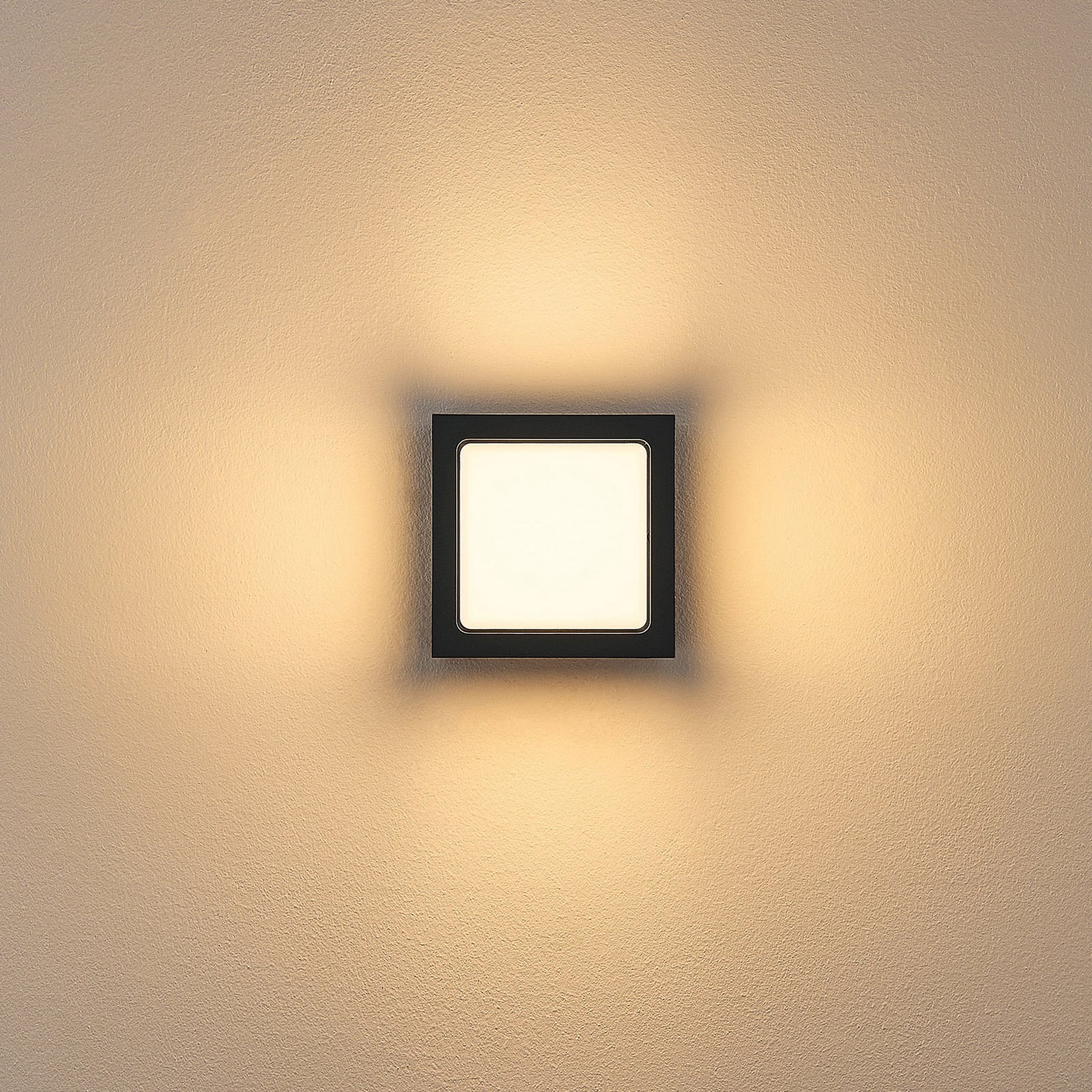Applique d'extérieur LED FYNN-X, anthracite, 12 cm, IP65, CCT