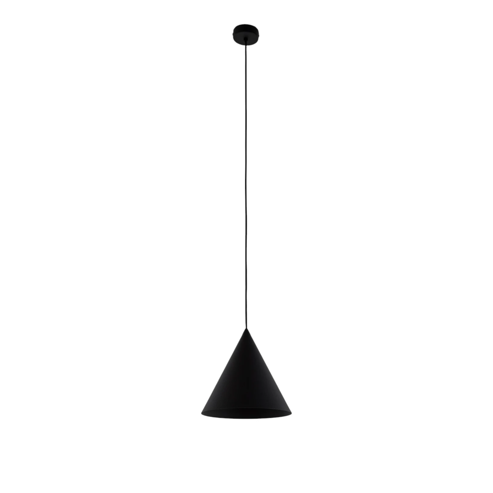 Rippvalgusti Cono, ühe lambiga, Ø 27 cm, must