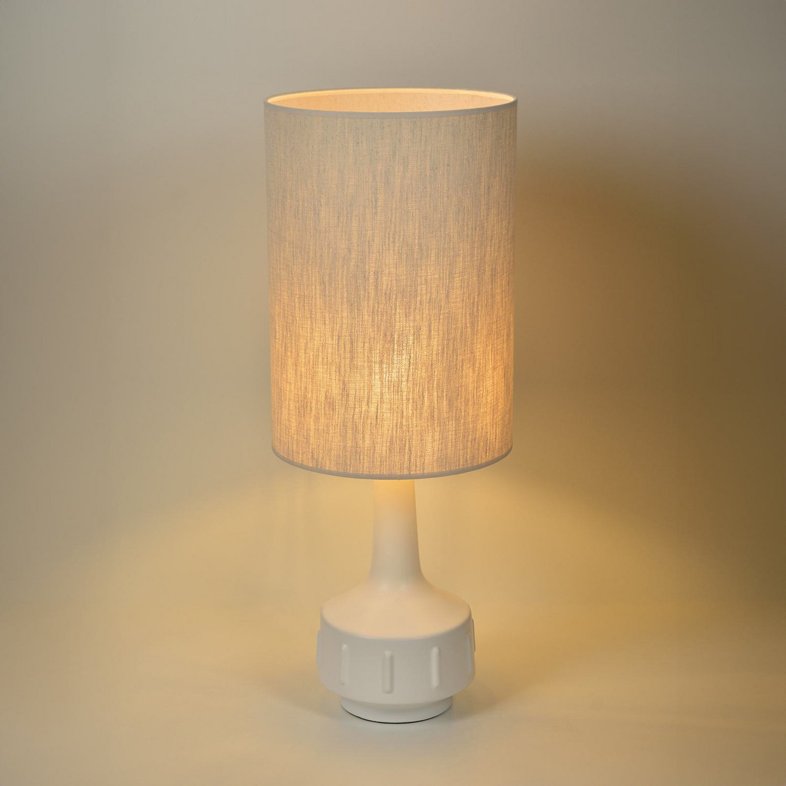 MARKET SET Lampă de masă Jimmy, alb/bej, înălțime 83 cm