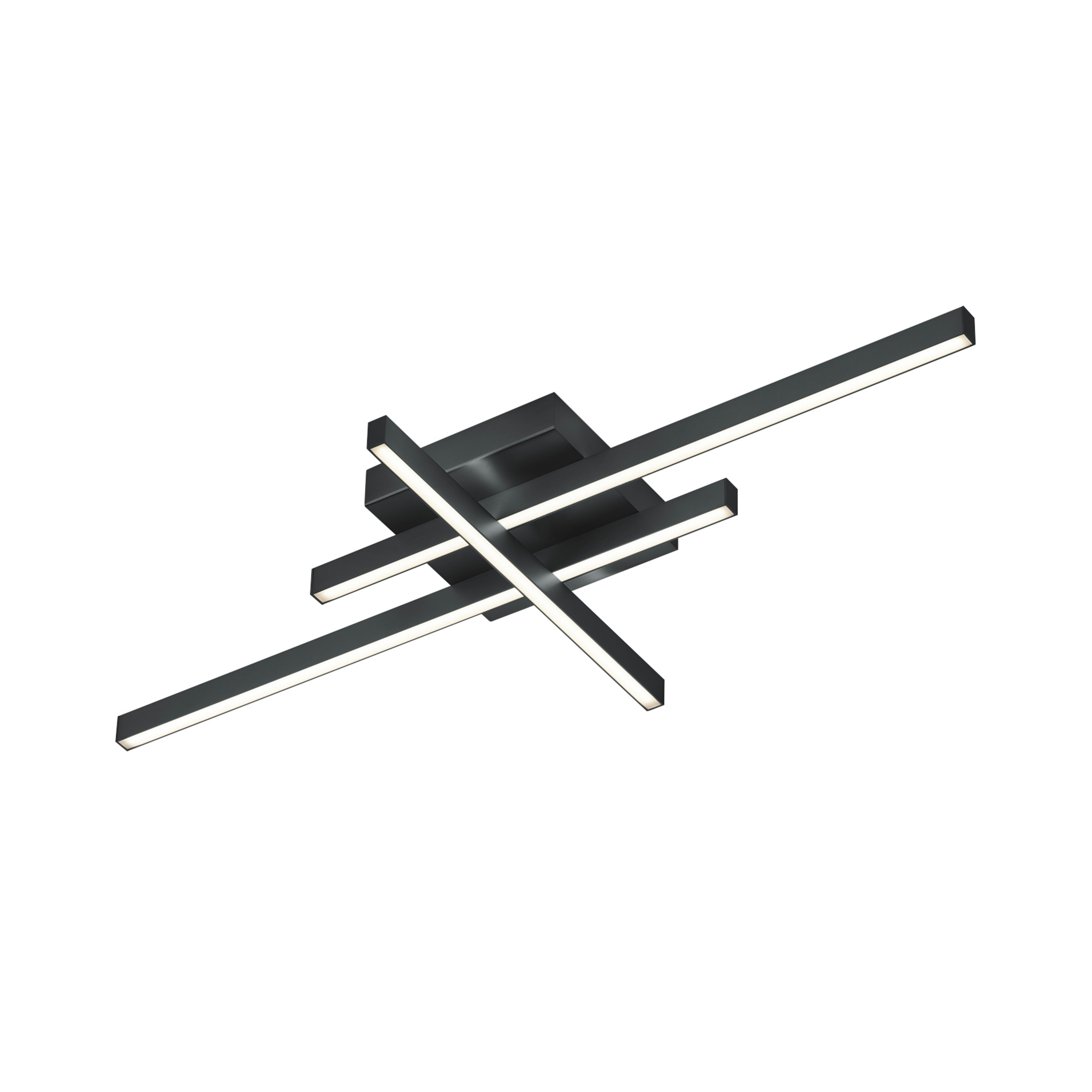 Feli LED griestu gaismeklis ar trim profiliem, melns