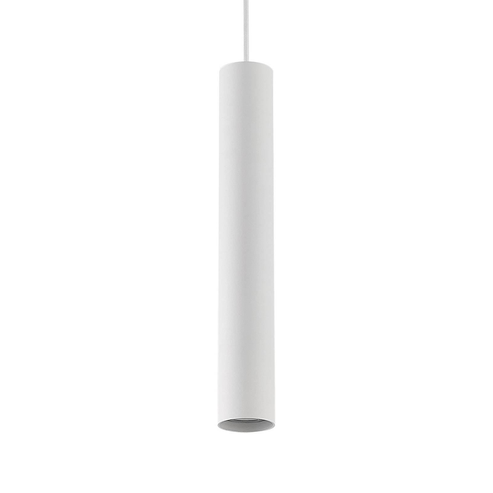 Lampa wisząca Lindby Linaro, 40 cm, biała, 1-fazowa, Ø 6 cm