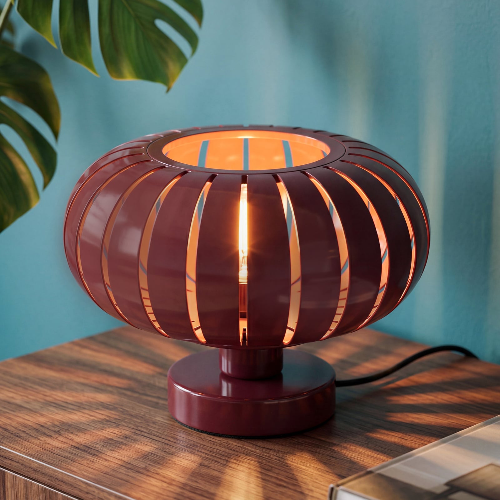 Επιτραπέζιος φωτισμός OSRAM Decor Flora, σκούρο κόκκινο, Ø 28 εκ., E27