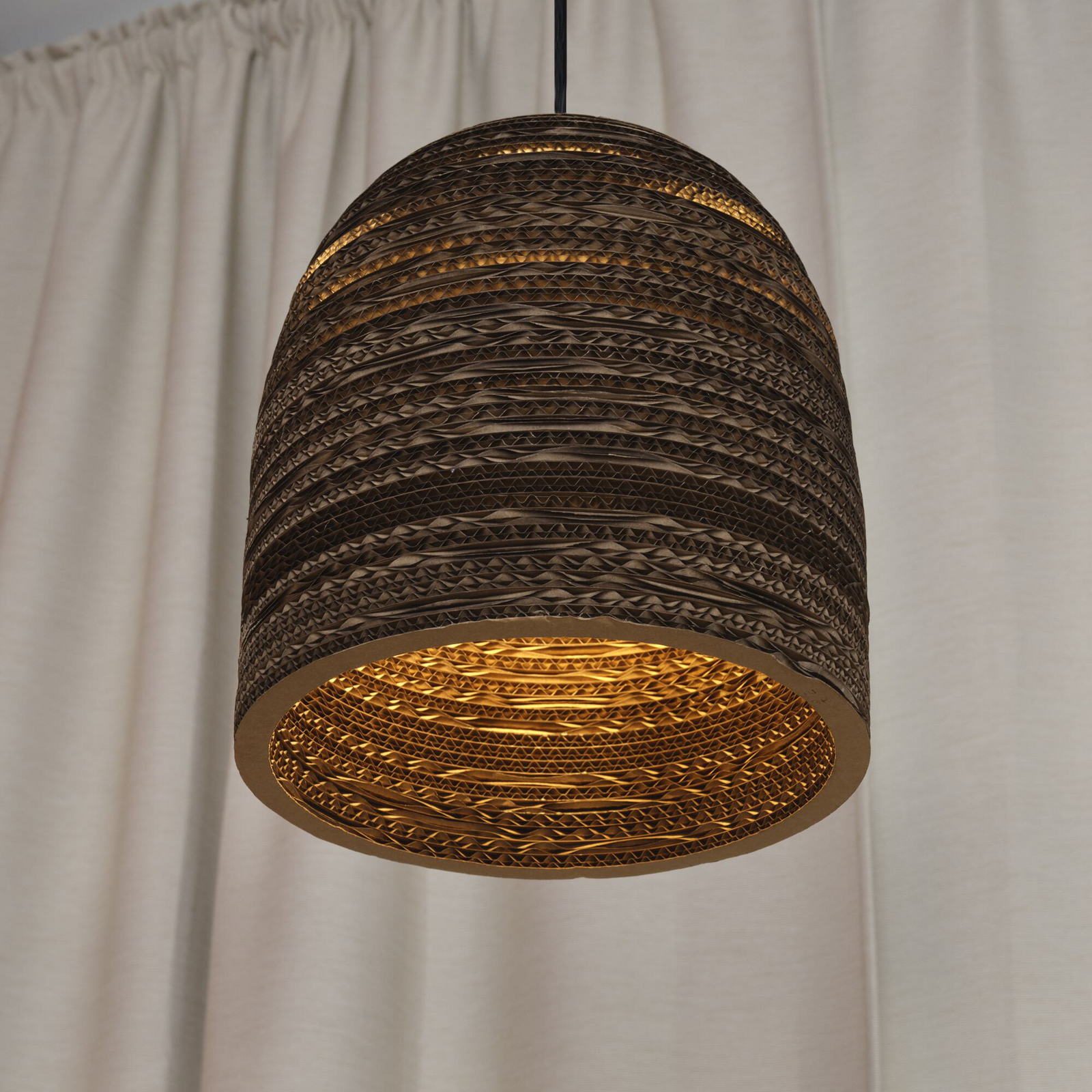 OSRAM Hängeleuchte BALL BELL, braun, Ø 26 cm, Wellpappe, E27