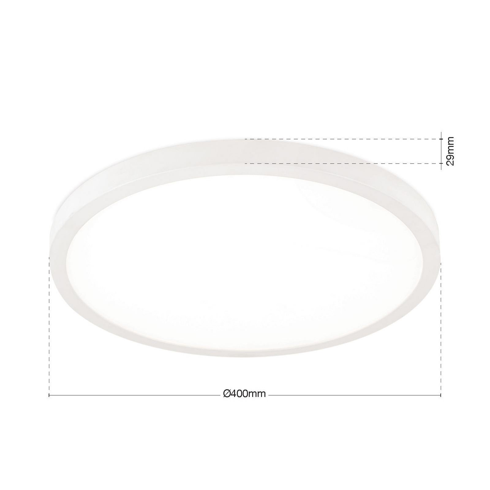 LED ceiling lamp Disc, white Ø 40 cm, CCT, metal/plastic