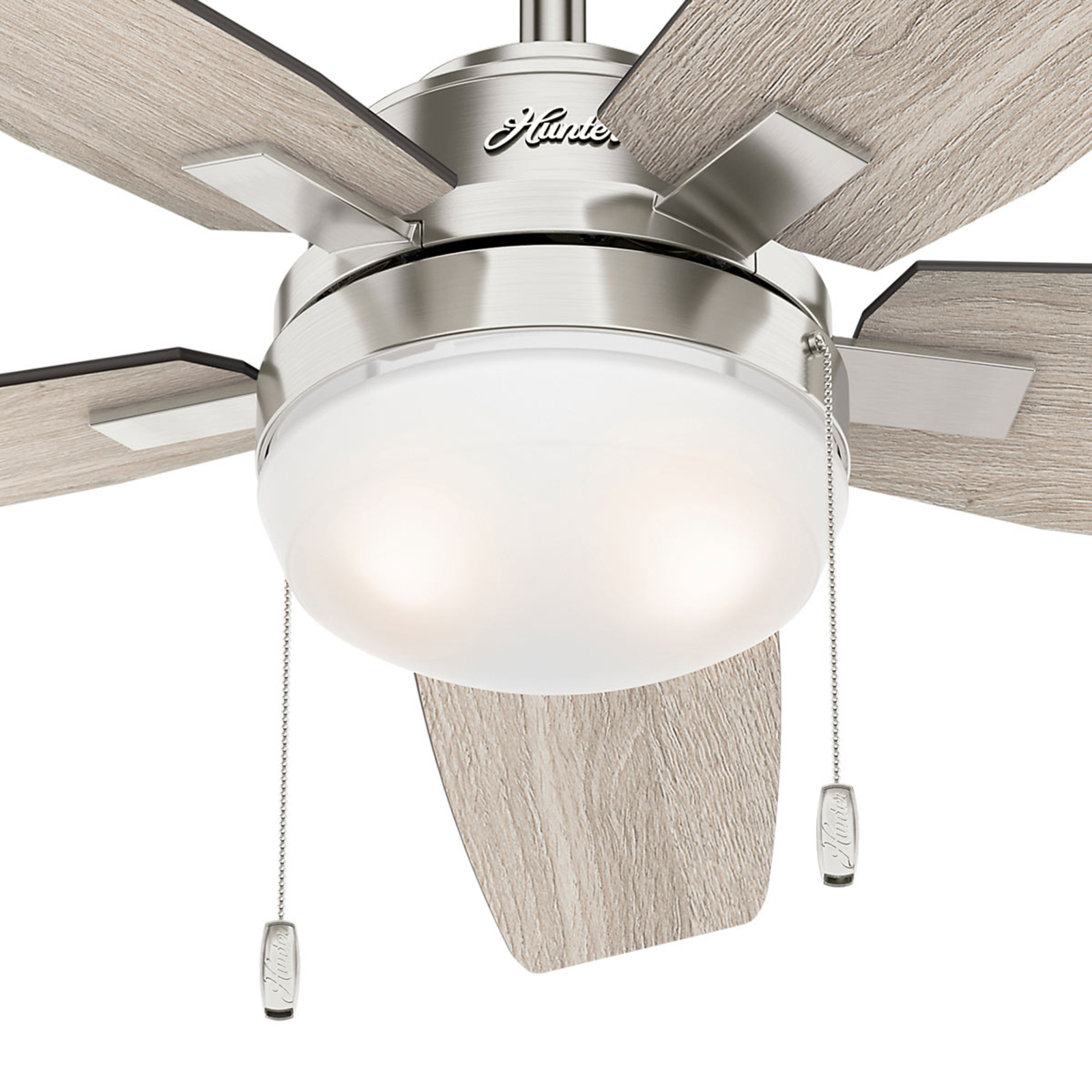 Hunter Arcot fan with light, light grey/grey