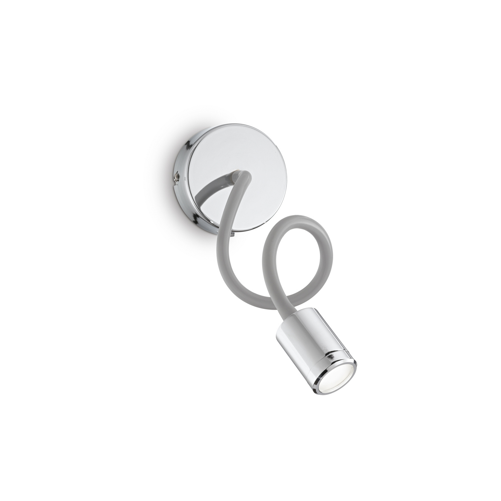 Ideal Lux LED wall light Focus 1, chrome-coloured, 55 cm
