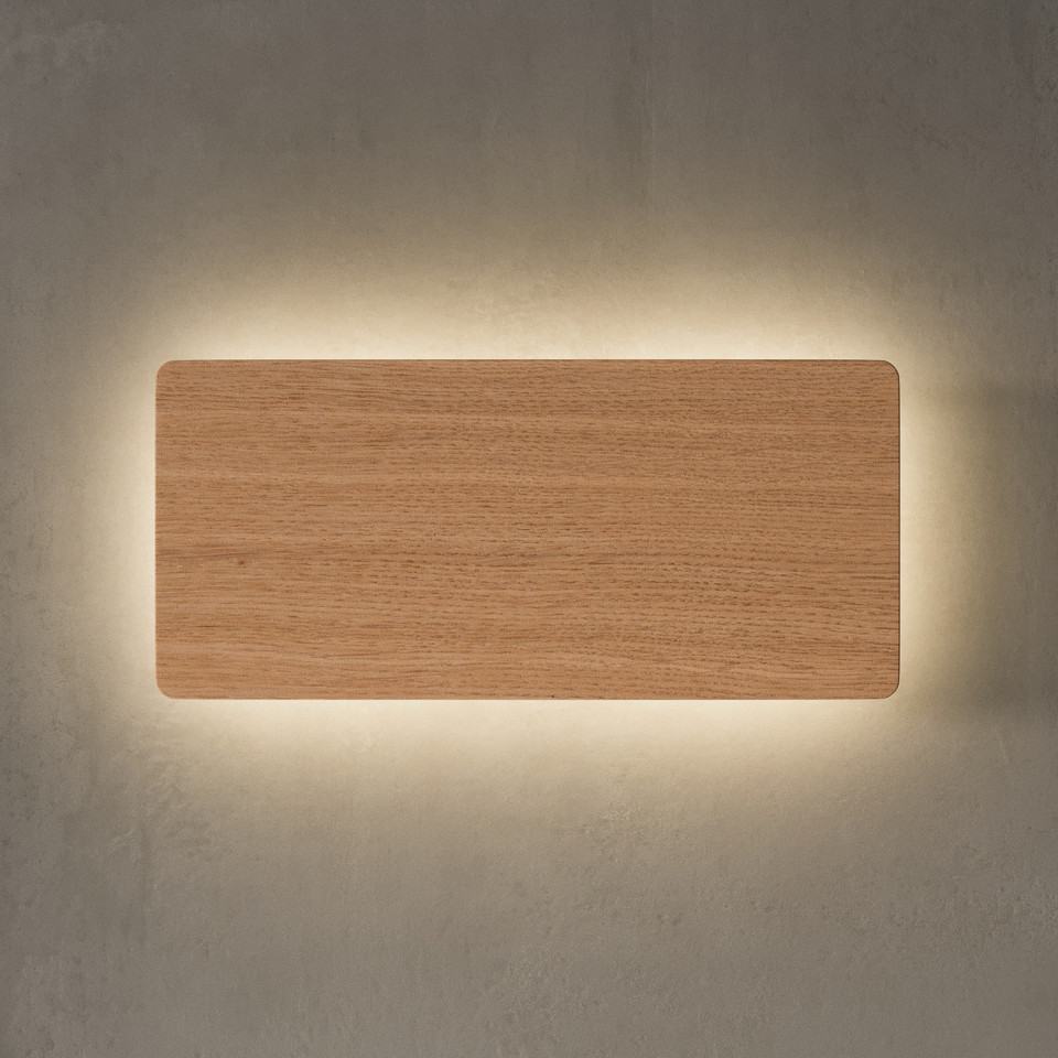 TK Lighting Tavola vägglampa 35 x 16 cm, trä från TK Lighting