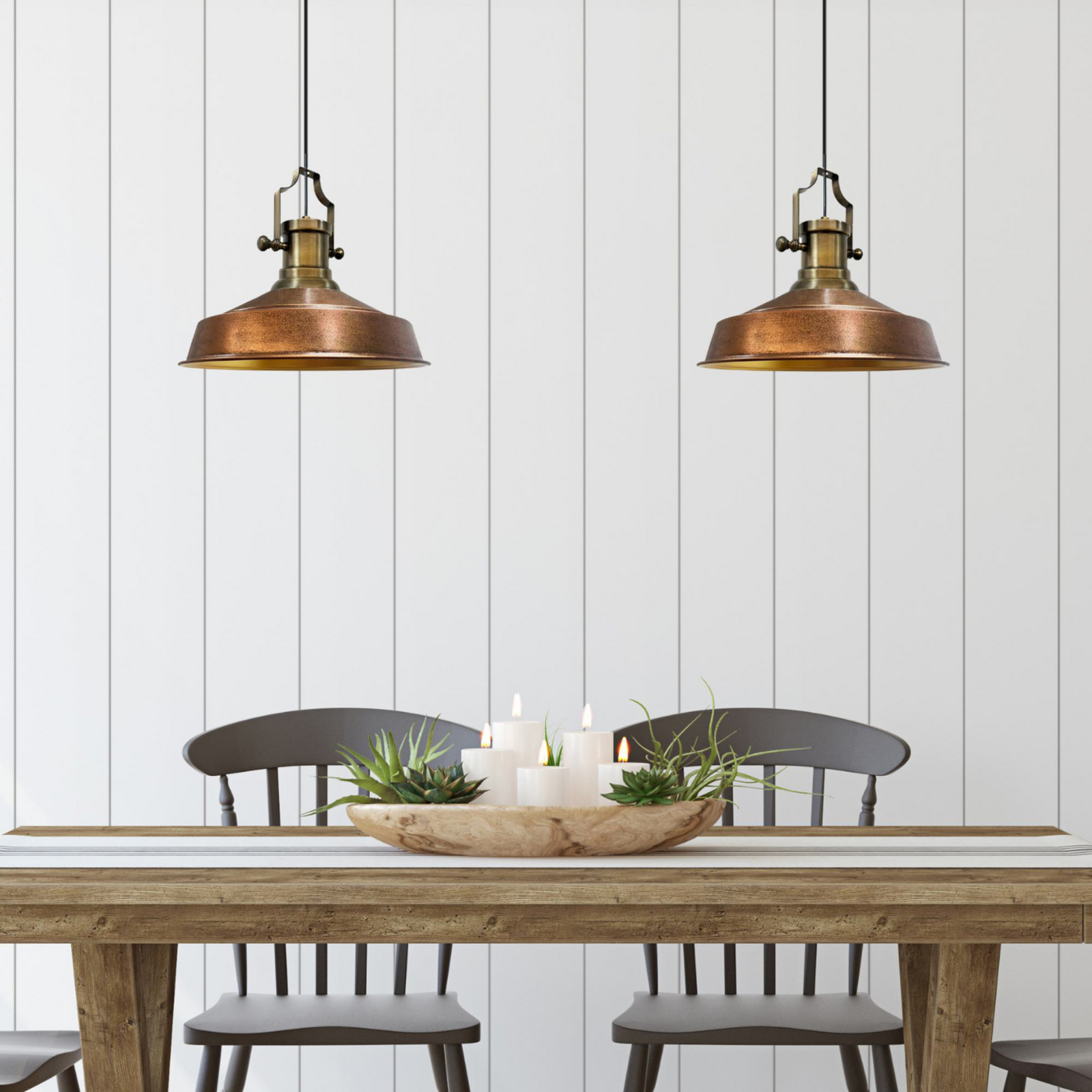 Suspension Augusta, cuivre/or, Ø 40 cm, métal Suspension Augusta, cuivre/or, Ø 40 cm, métal