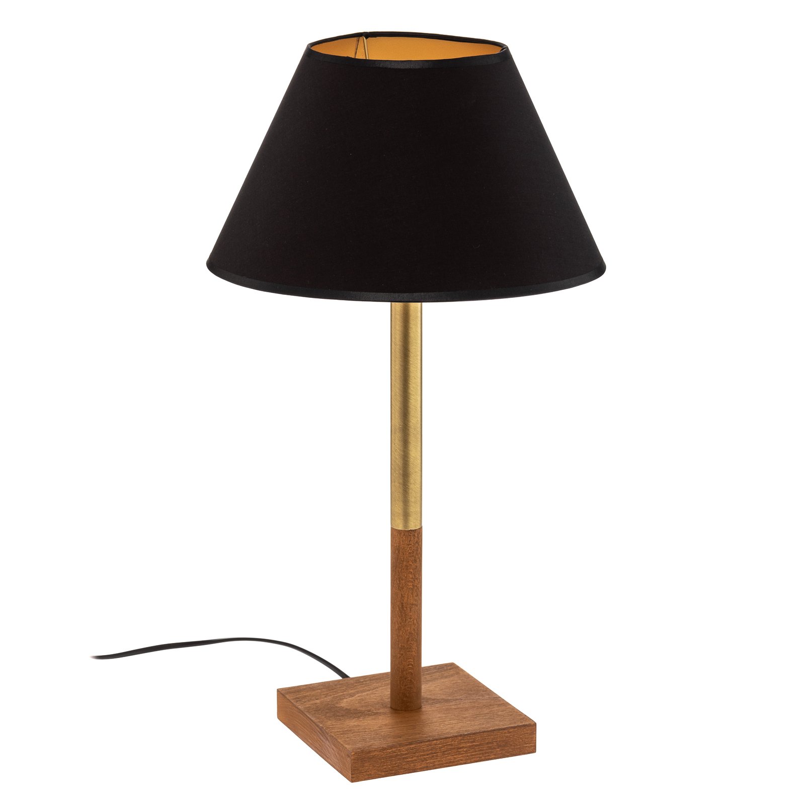 Strilo conical table lamp brass/black/gold