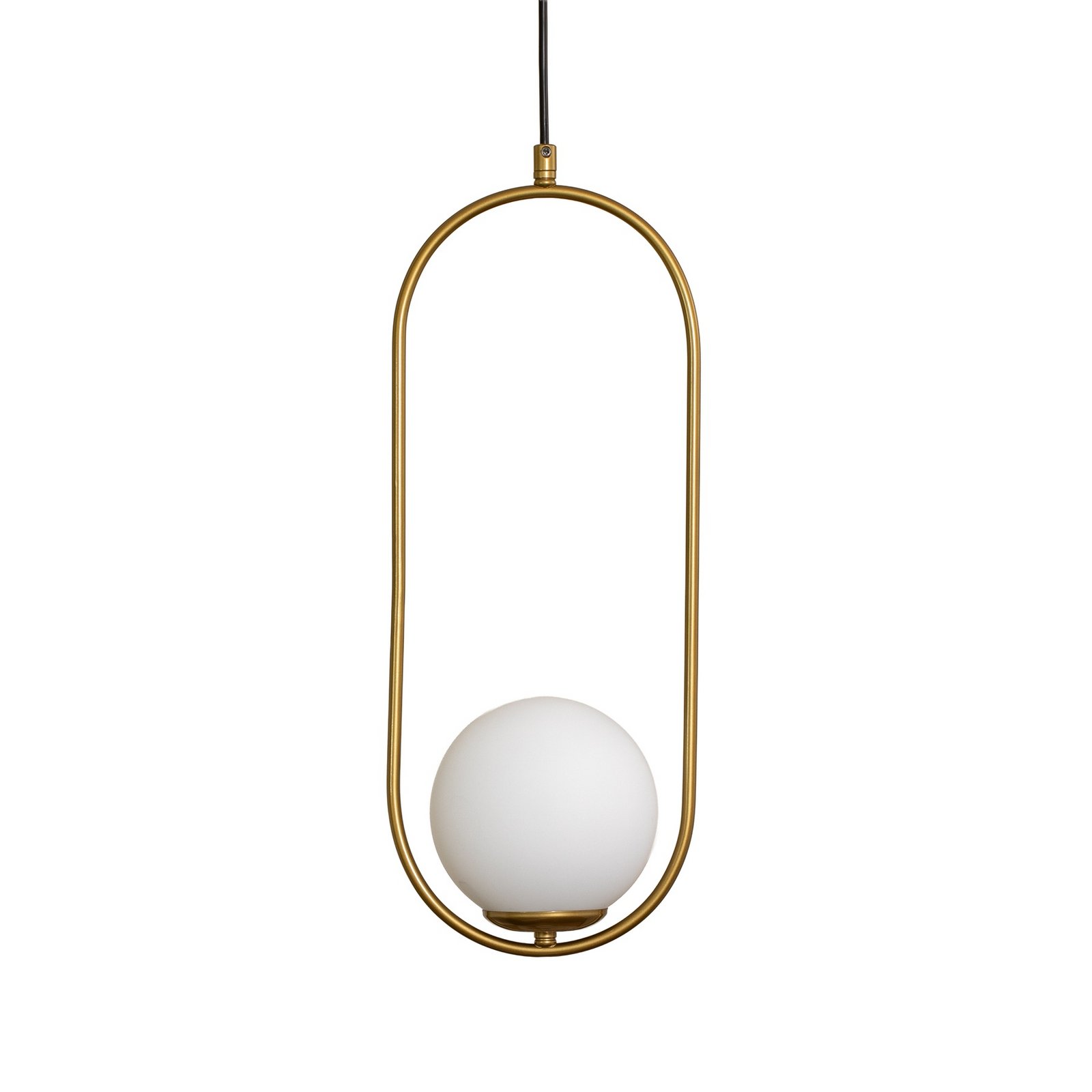 Mudoni pendant light, gold/white, glass, metal, E27 Mudoni pendant light, gold/white, glass, metal, E27