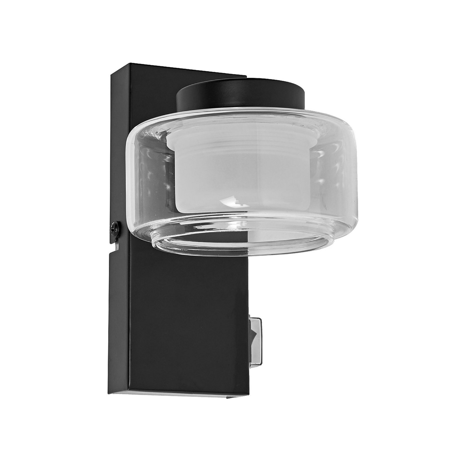 OSRAM ORBIS FLAME LED wall light, black, metal, IP44 CCT