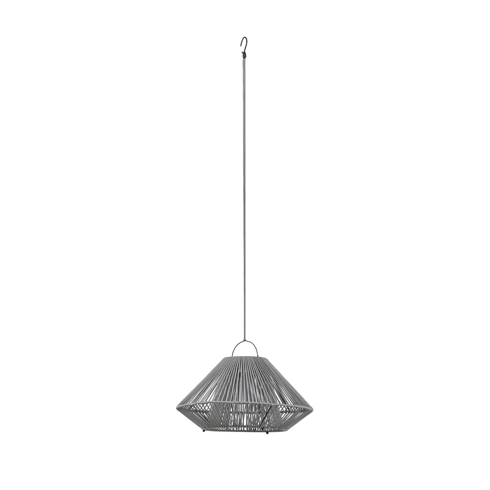 Lindby LED ηλιακή κρεμαστή λάμπα Austas, γκρι, Ø 50 cm, USB, IP54