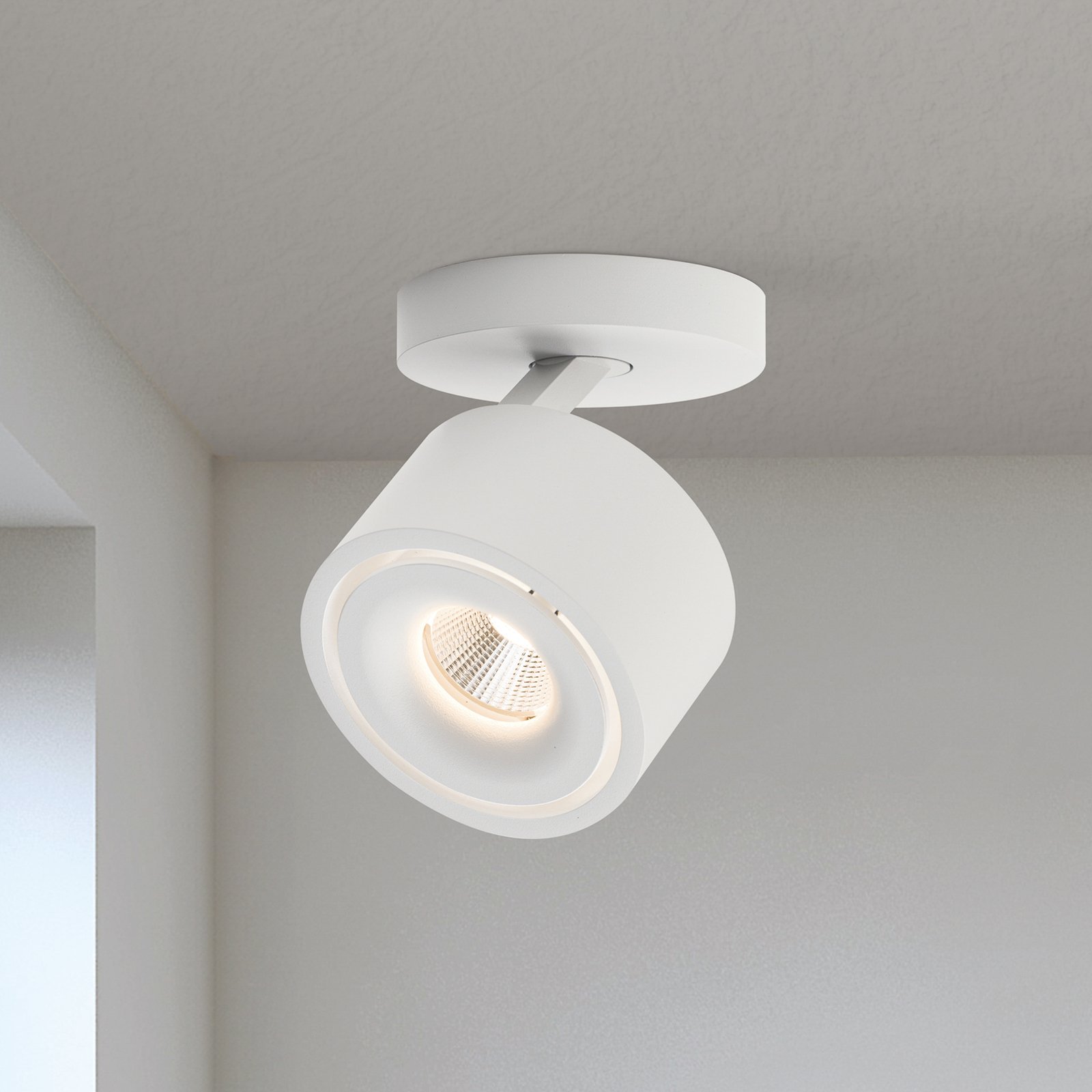 Spot pour plafond LED Specter, blanc, Ø 8,4 cm, aluminium