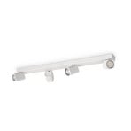 Ideal Lux candeeiro de teto Rudy Square, branco, quatro luzes, metal