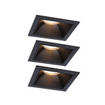 Paulmann LED ugradbena reflektor-svjetiljka Cole Coin, crna, četvrtasta, IP44,