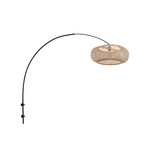 Φωτιστικό τοίχου Sparkled Light 4404ZW, μαύρο/φυσικό μπαμπού, E27