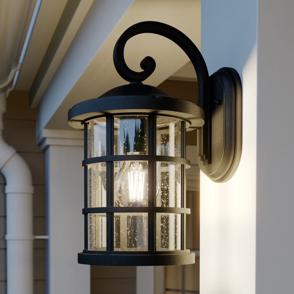 Lindby Ankea utomhusvägglampa, svart från Lindby
