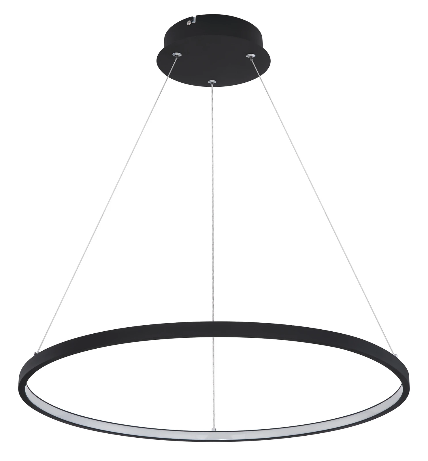 Lámpara colgante LED Ralph, 1 luz, negro, Ø 60cm