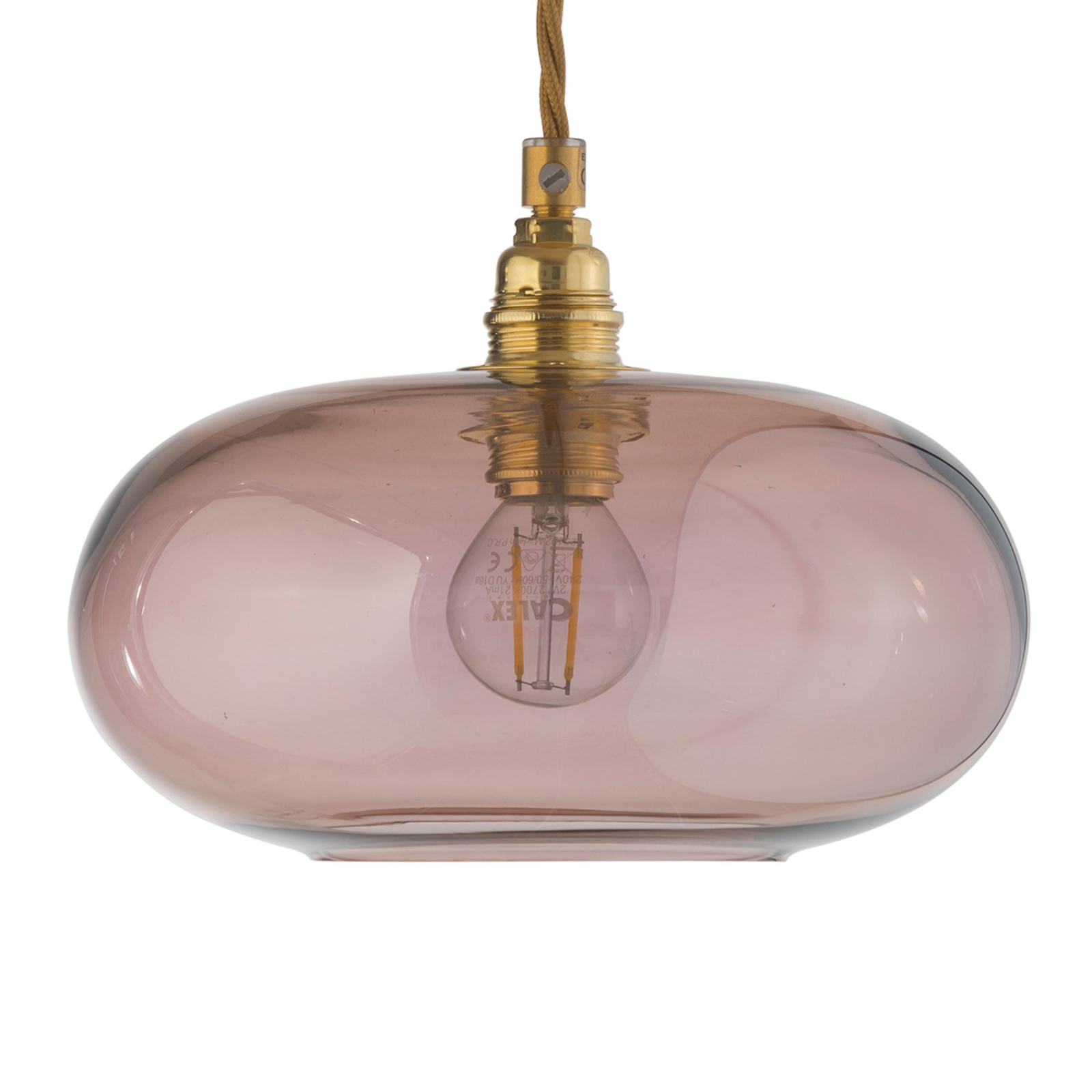 EBB & FLOW Horizon pendellampe i glass, rosé brun ebb and flow lamper