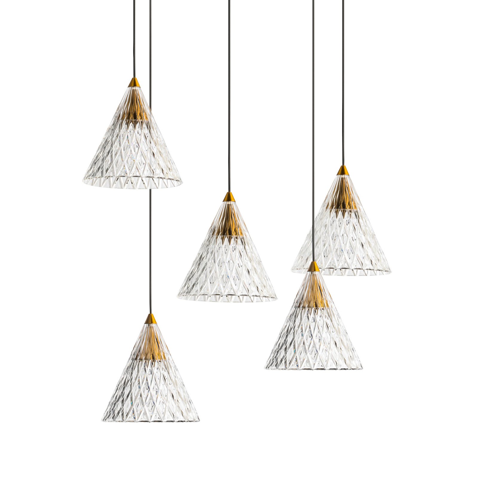 LEDS-C4 Veneto LED-Hängelampe Anbau 5-flammig