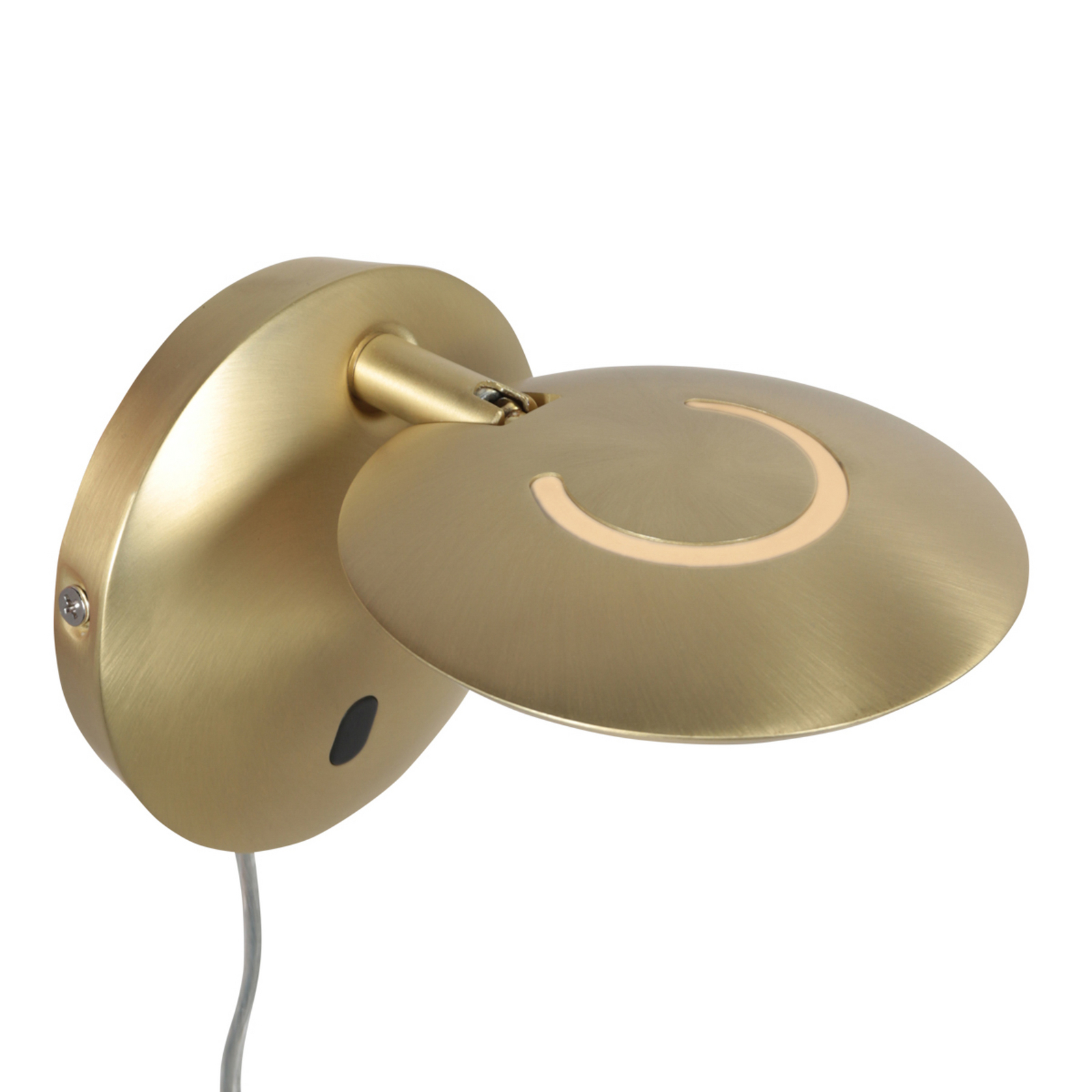LED wandlamp Zenith 2, messingkleurig, CCT, metaal, stekker LED wandlamp Zenith 2, messingkleurig, CCT, metaal, stekker