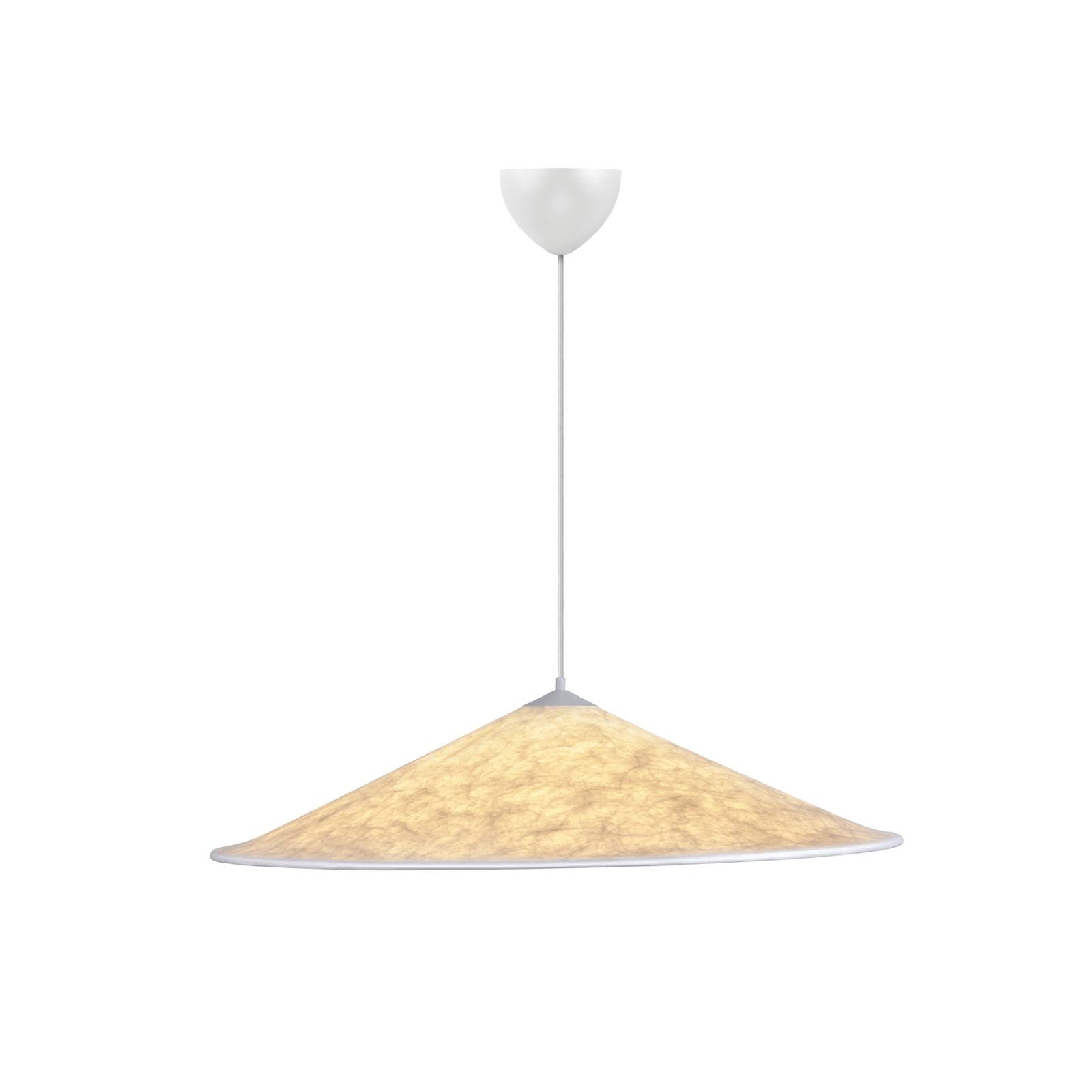 Lampa wisząca Hill, Ø 85 cm, Tyvek, biała