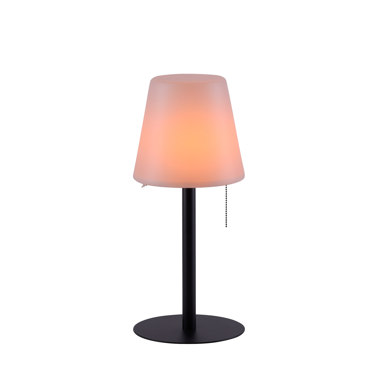 LED stolní lampa Keno, hrot tahový vypínač baterie