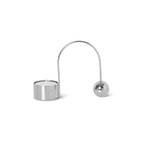 ferm LIVING tealight holder Balance, chrome, brass, 12.5 cm