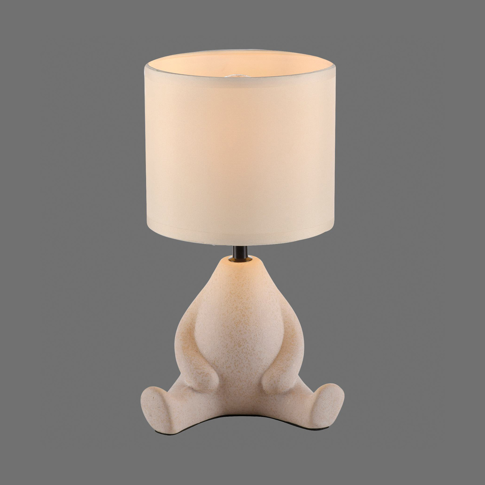JUST LIGHT. Ted bordslampa, keramik, sittande, sandbeige