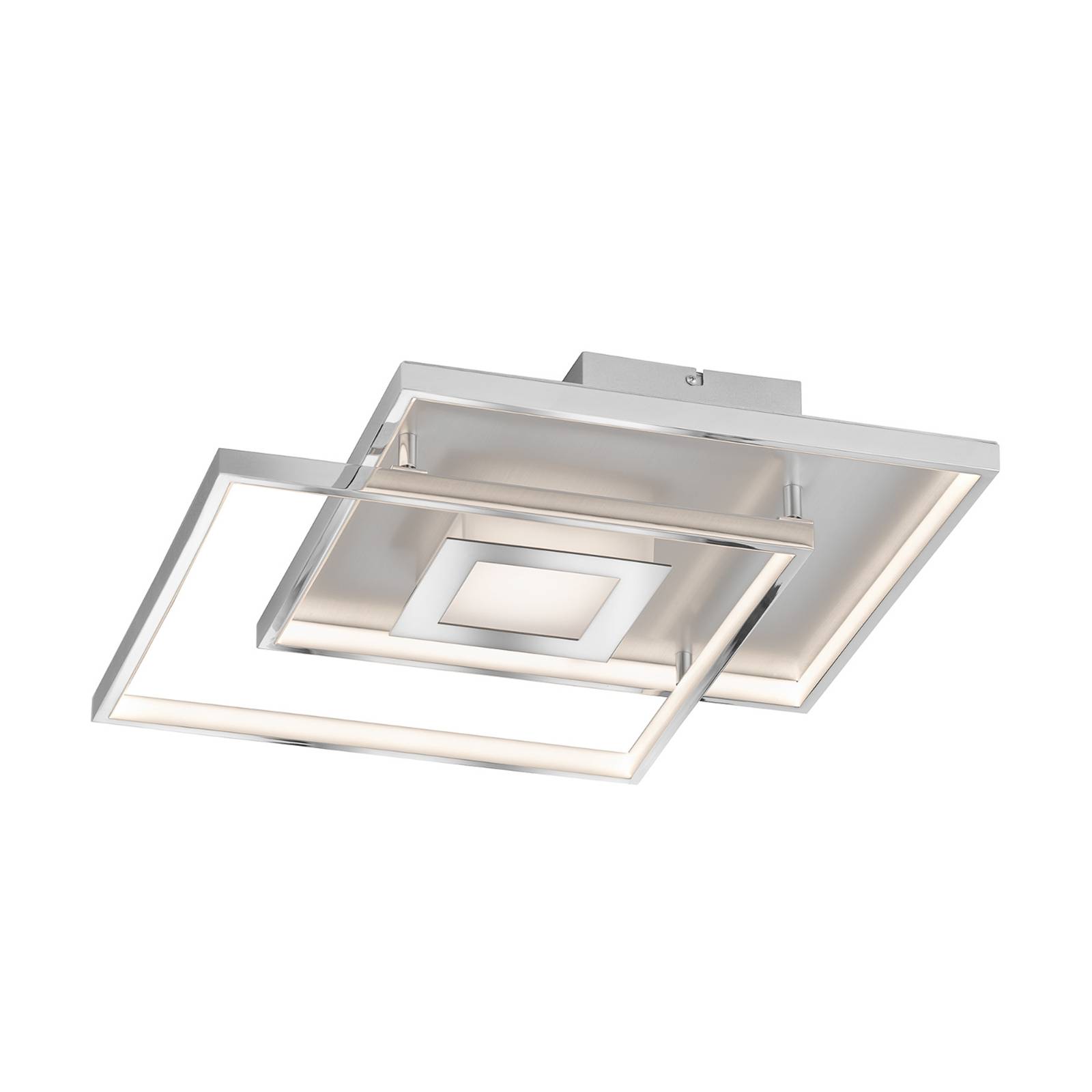 LED-taklampa Clou, krom/aluminium