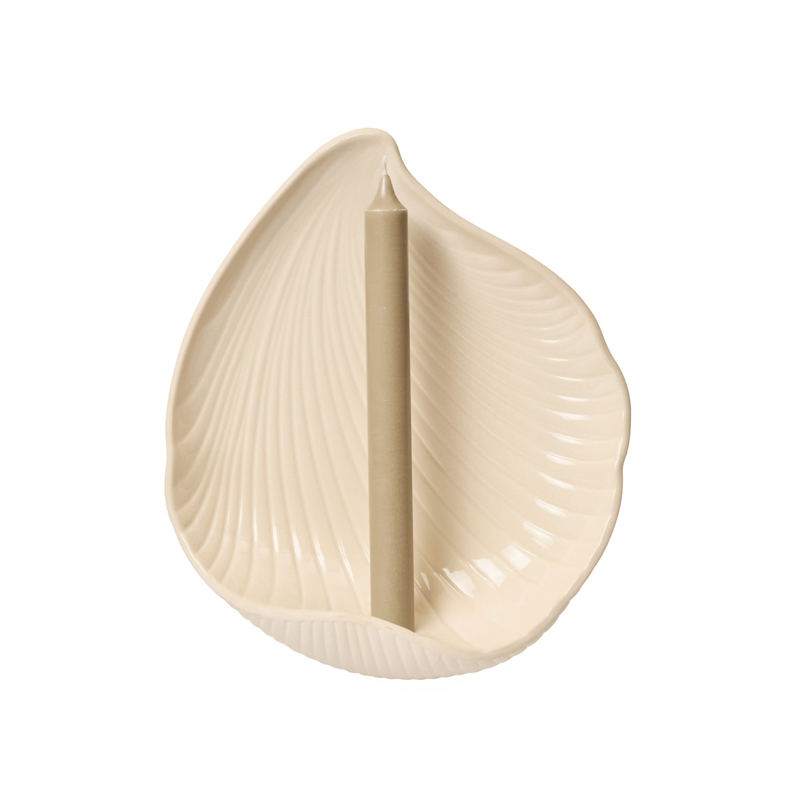 SHELL Wand-Kerzenleuchter, altweiß, Höhe 28 cm - ferm LIVING