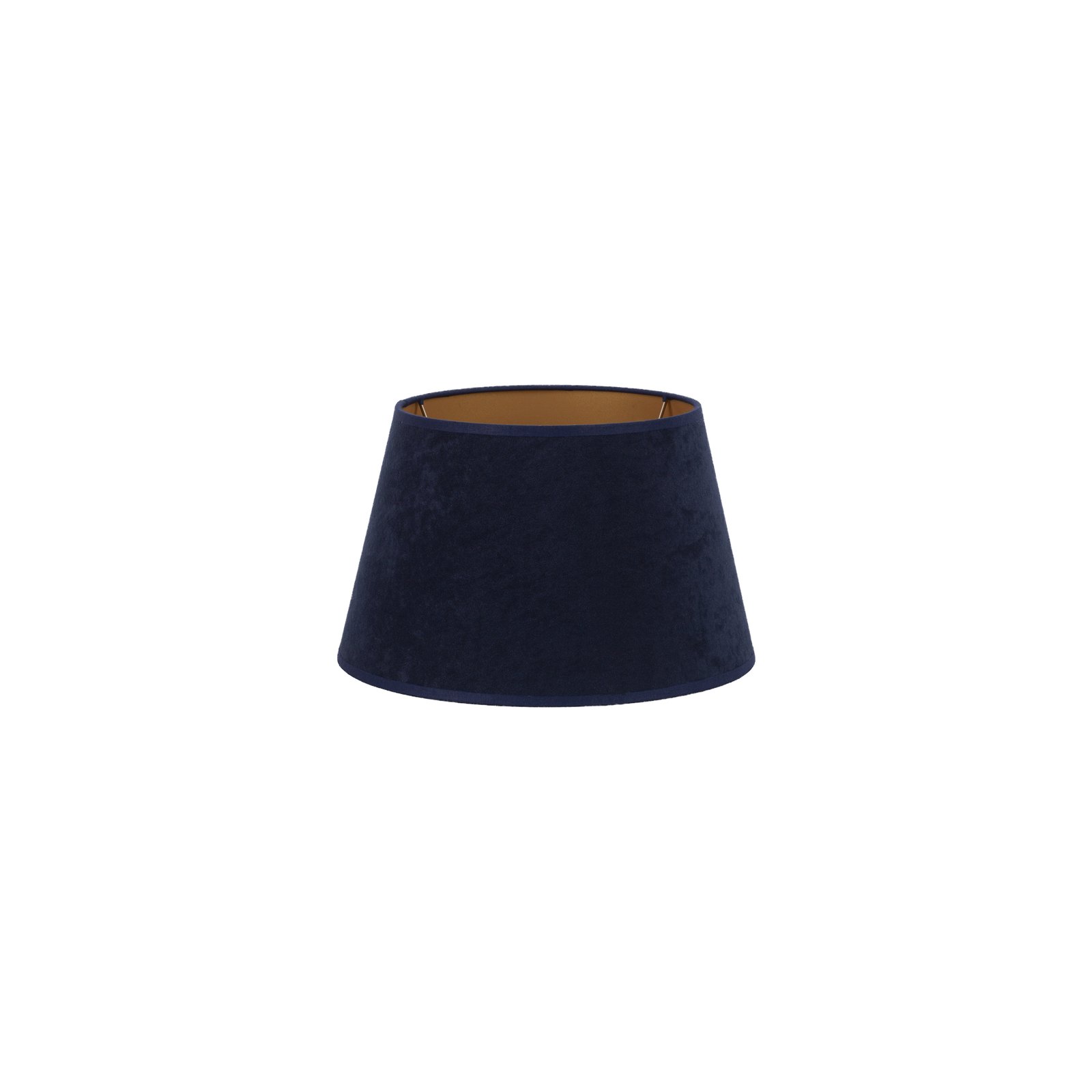 Abajur em forma de cone, altura 18 cm, azul escuro/dourado