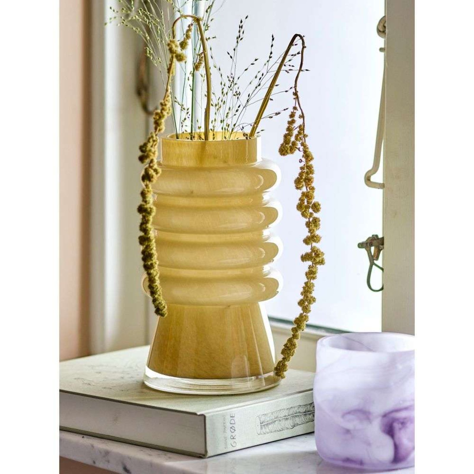 Sahara Vase Yellow - Bloomingville