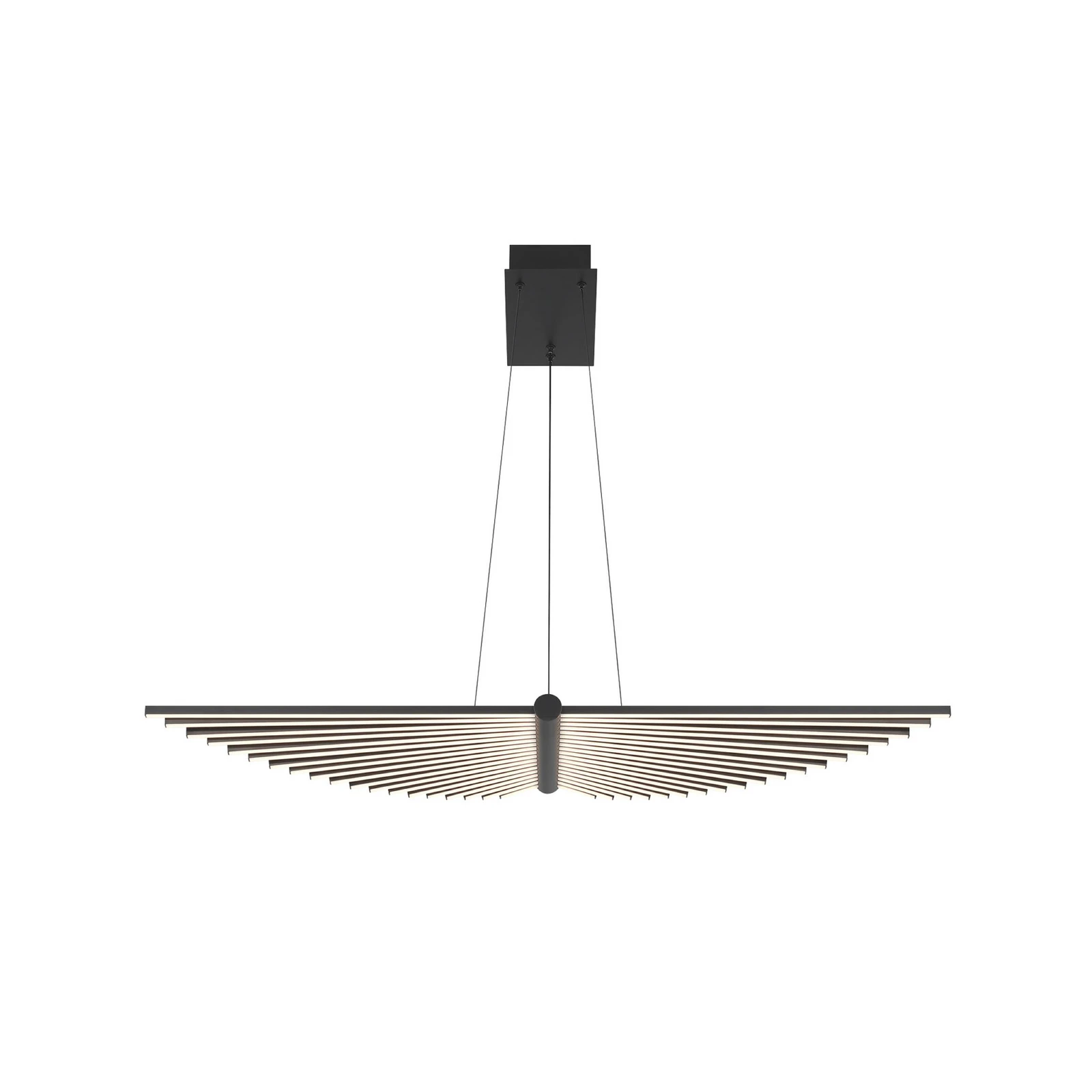 LED piekaramā lampa SERAPH, melna matēta, garums 105 cm, metāls