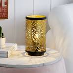 Stolná lampa Lindby Yonah, zlatá farba, kov, 27 cm, E27