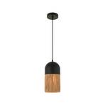 Lampada a sospensione 23071, colore nero/naturale, Ø18cm, metallo, carta