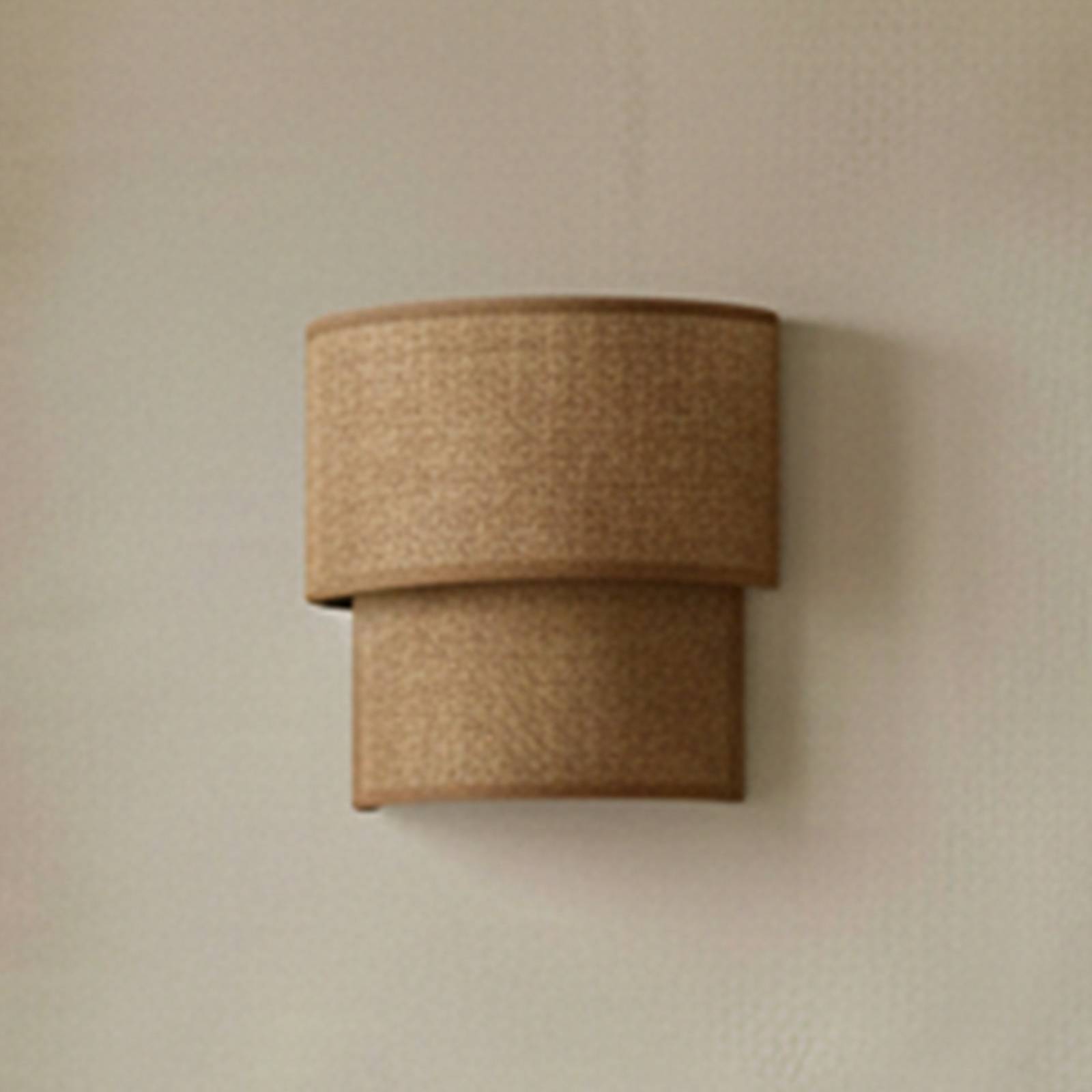 Lampa ścienna Boho, juta/juta, wysokość 22 cm, tkanina, E27